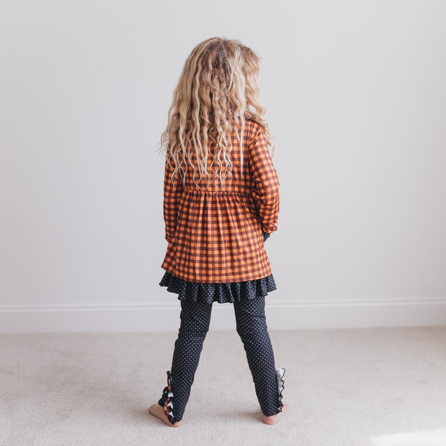 Girls Navy & Rust Pant Set