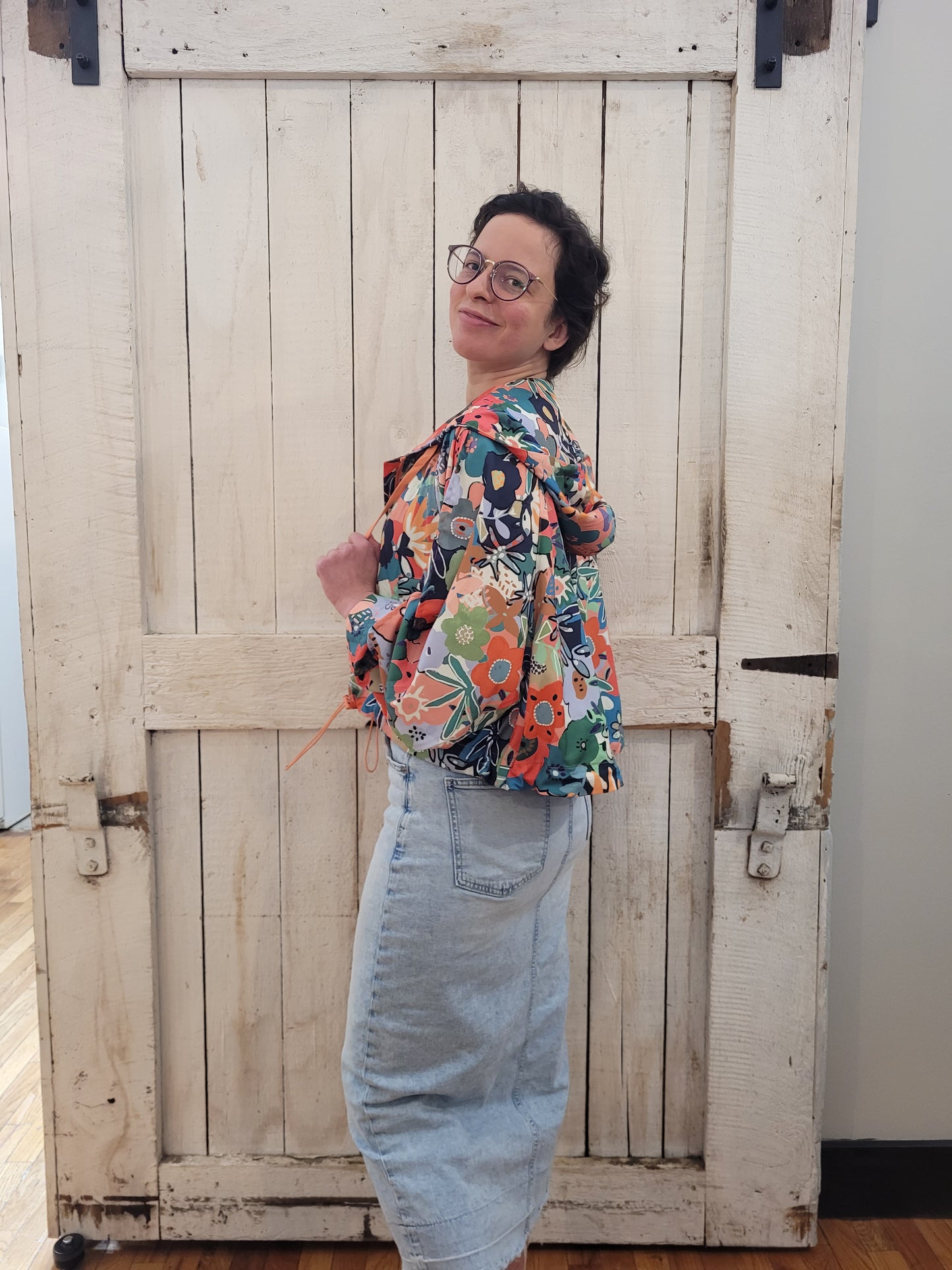 Floral Print Windbreaker