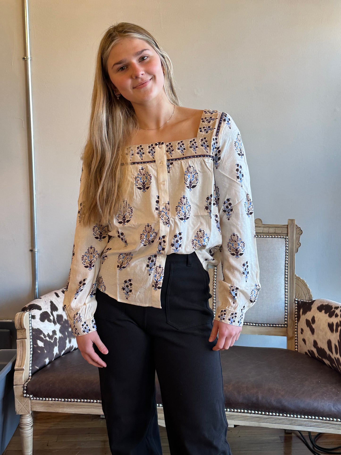 Blue Betsy Blouse