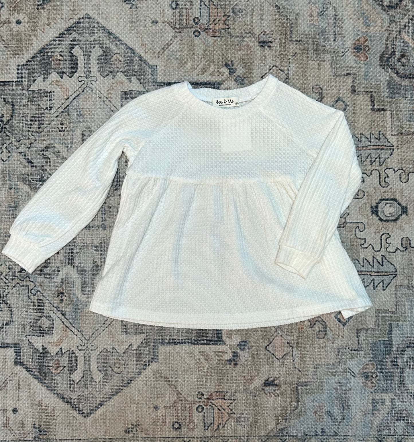 Girls Baby Doll Waffle top