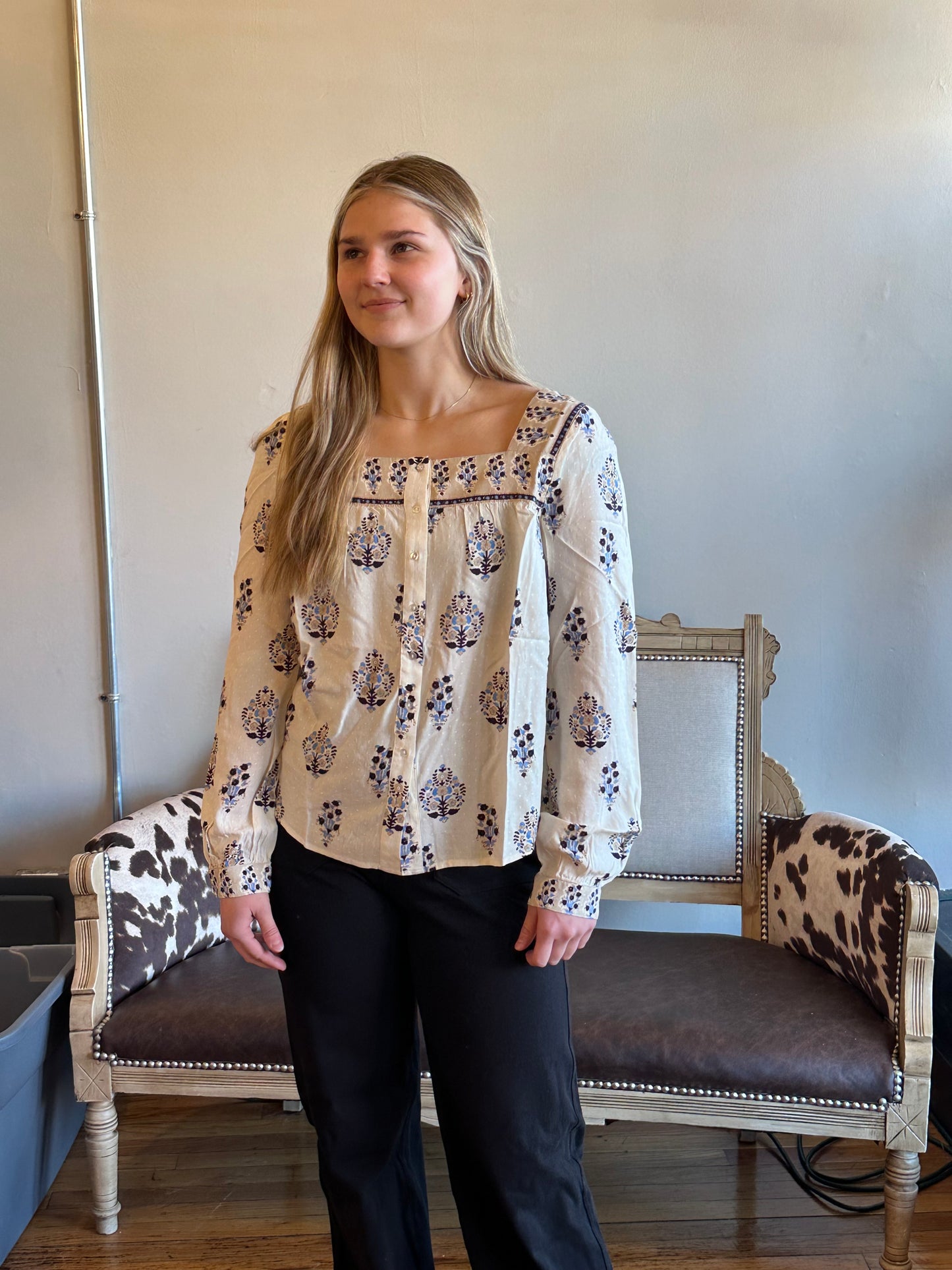 Blue Betsy Blouse
