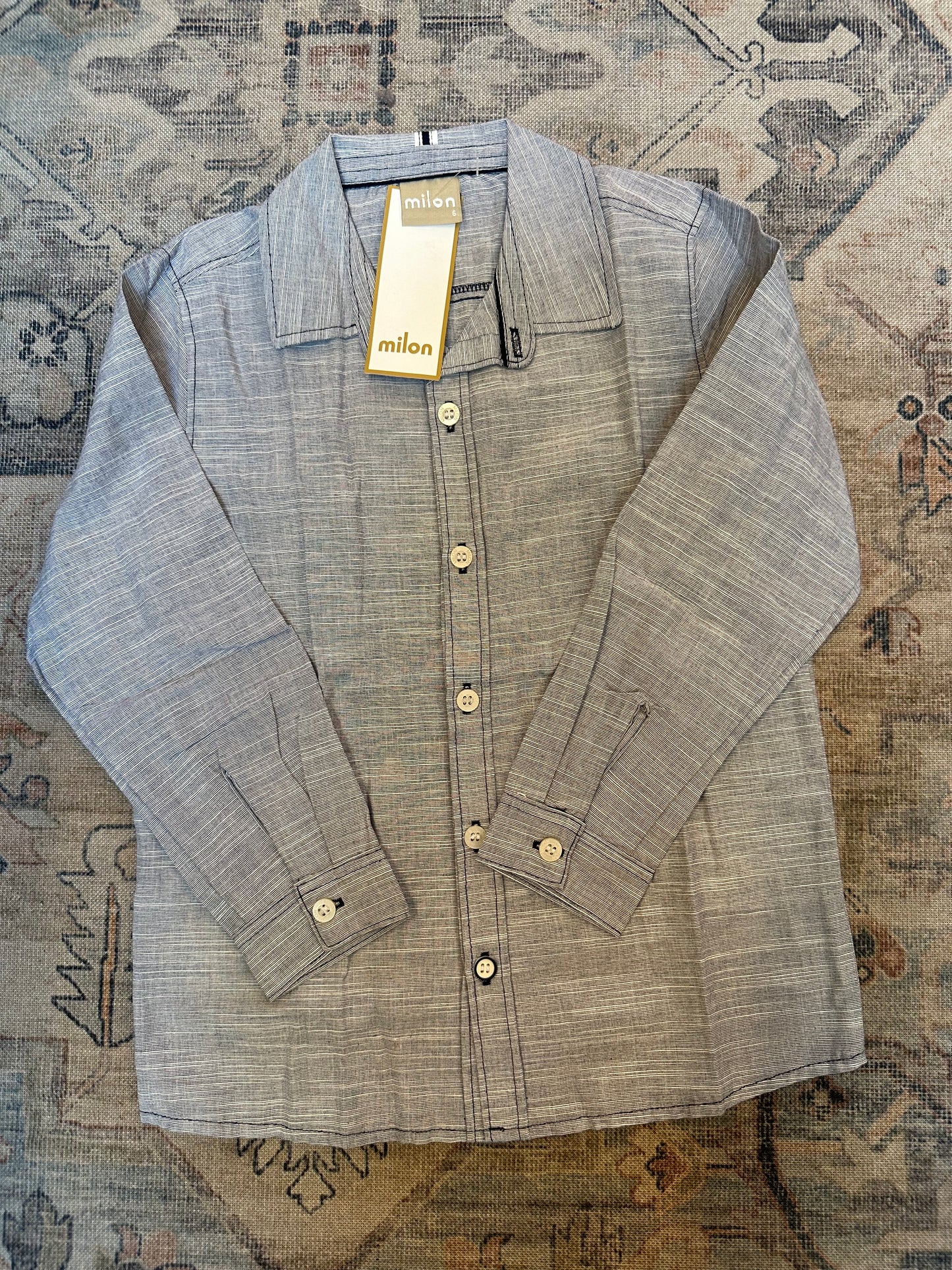 Classic Blue Button-Up Shirt