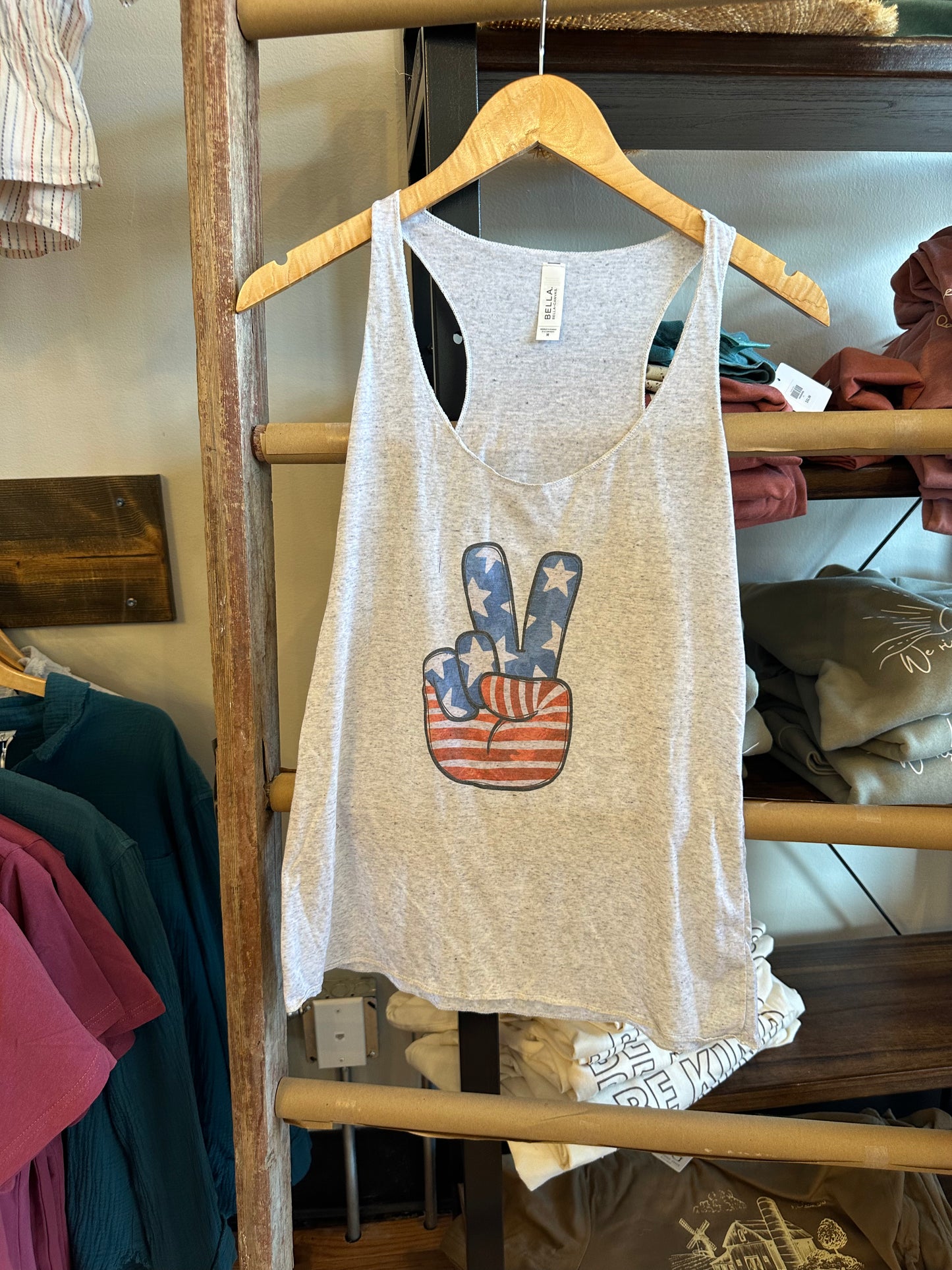 USA peace sign tank