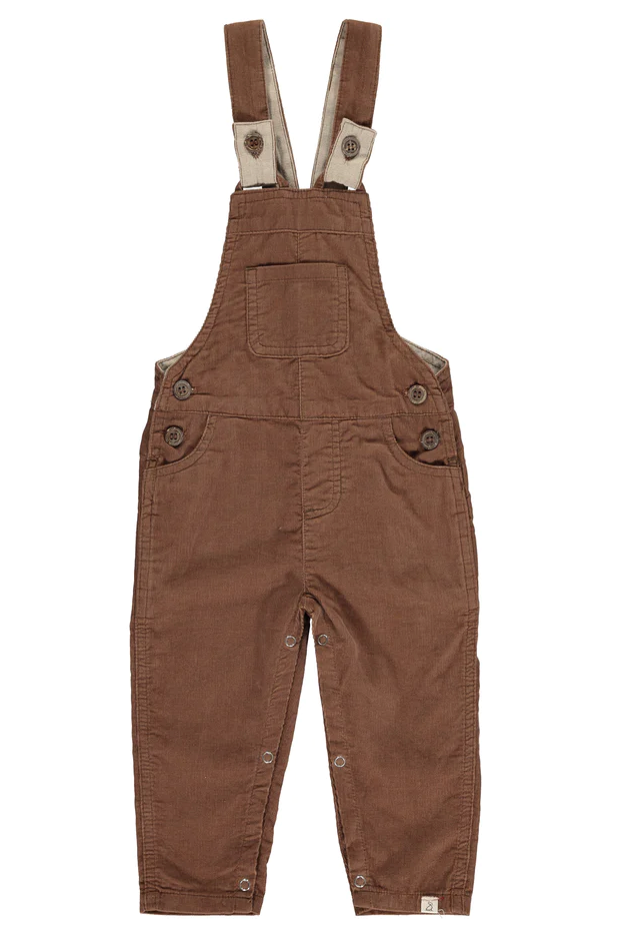 Brown cord overalls