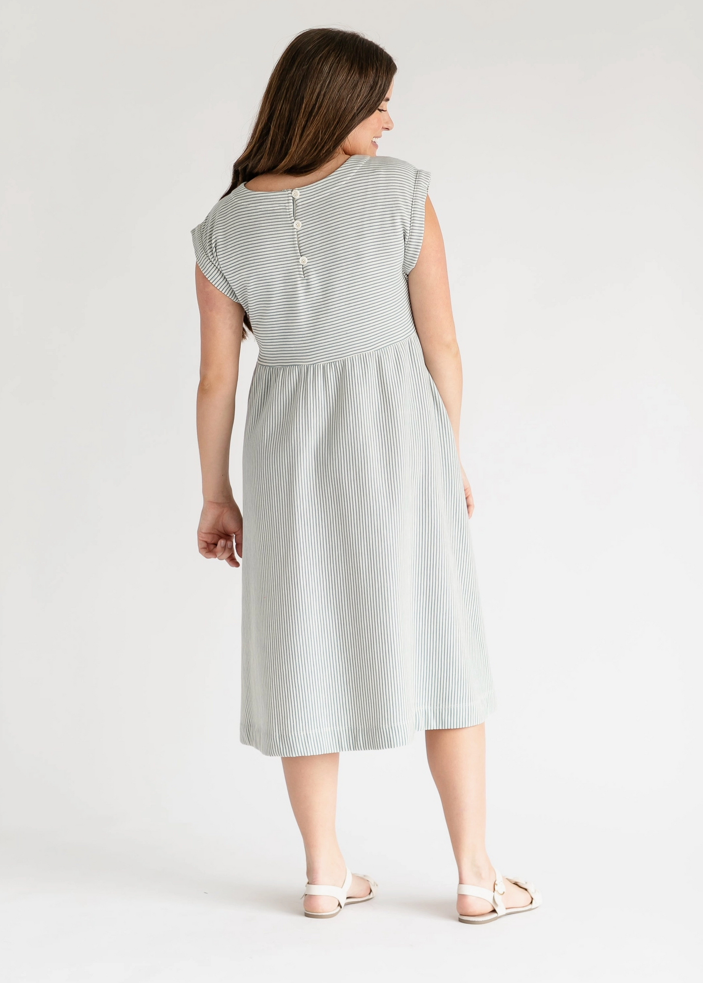 Olivia Striped Midi Dress