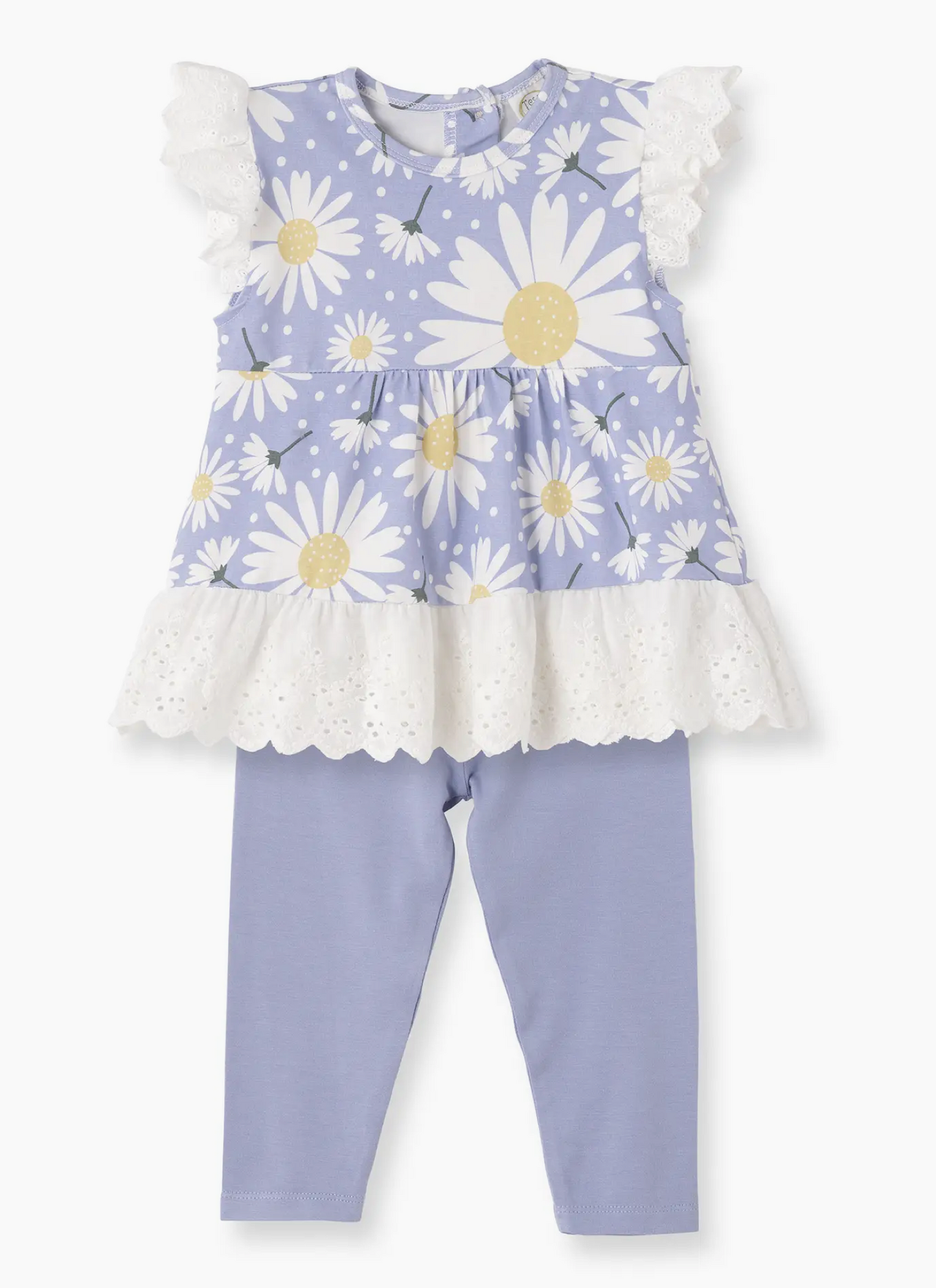Baby Girl's Wild Daisies Bamboo Set