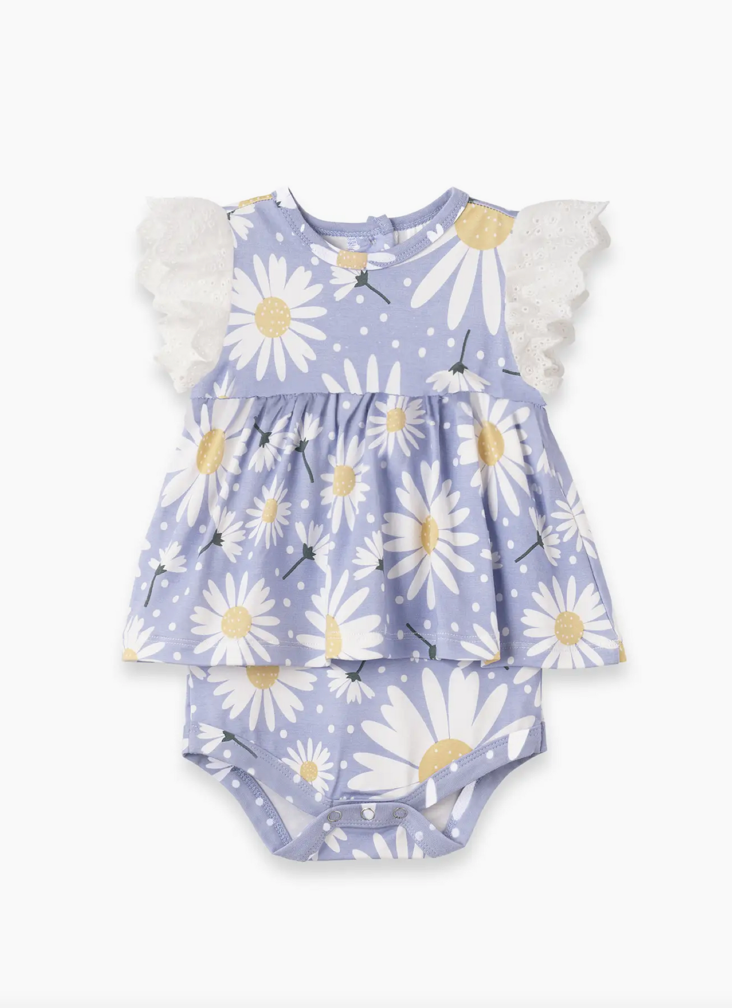 Baby Girl's Wild Daisies Bamboo Bodysuit
