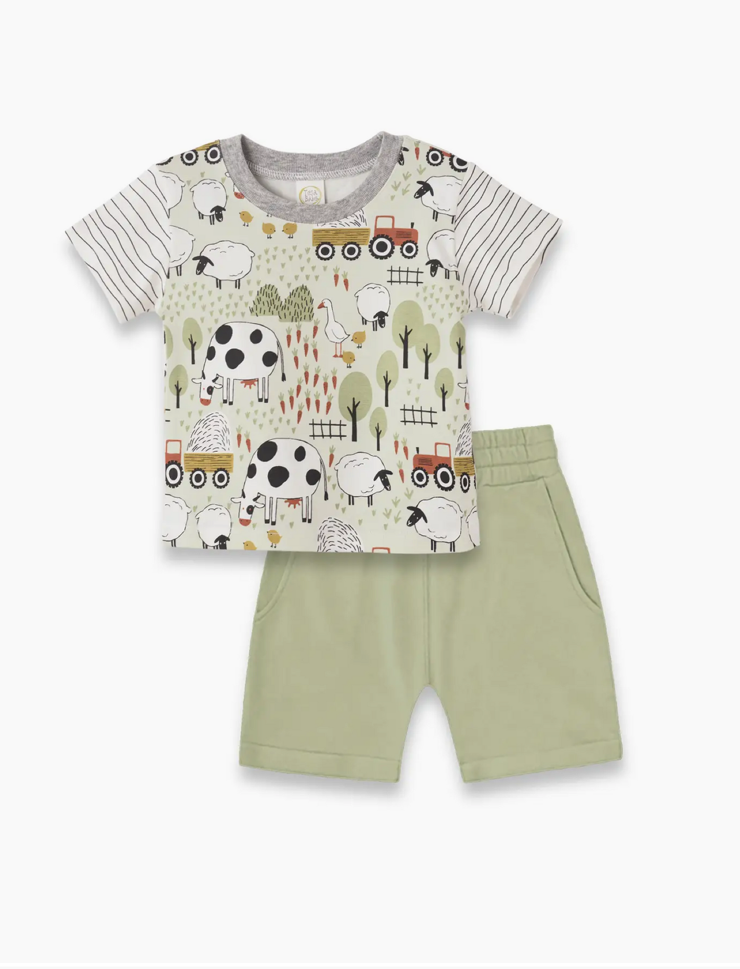 Baby Boy's Farmyard Bamboo Set