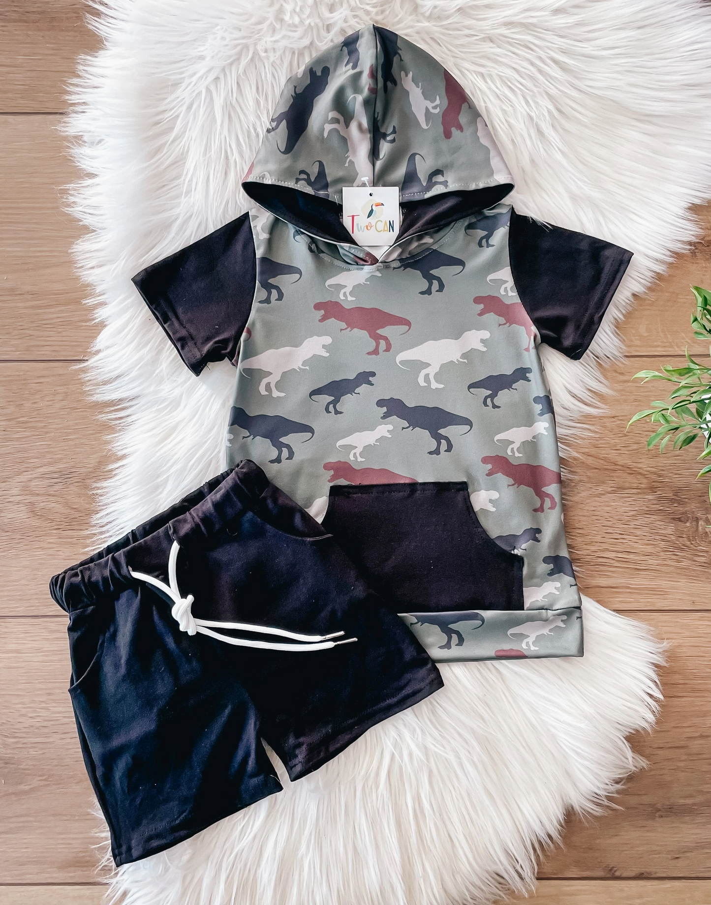 Dino Camo Shorts Set