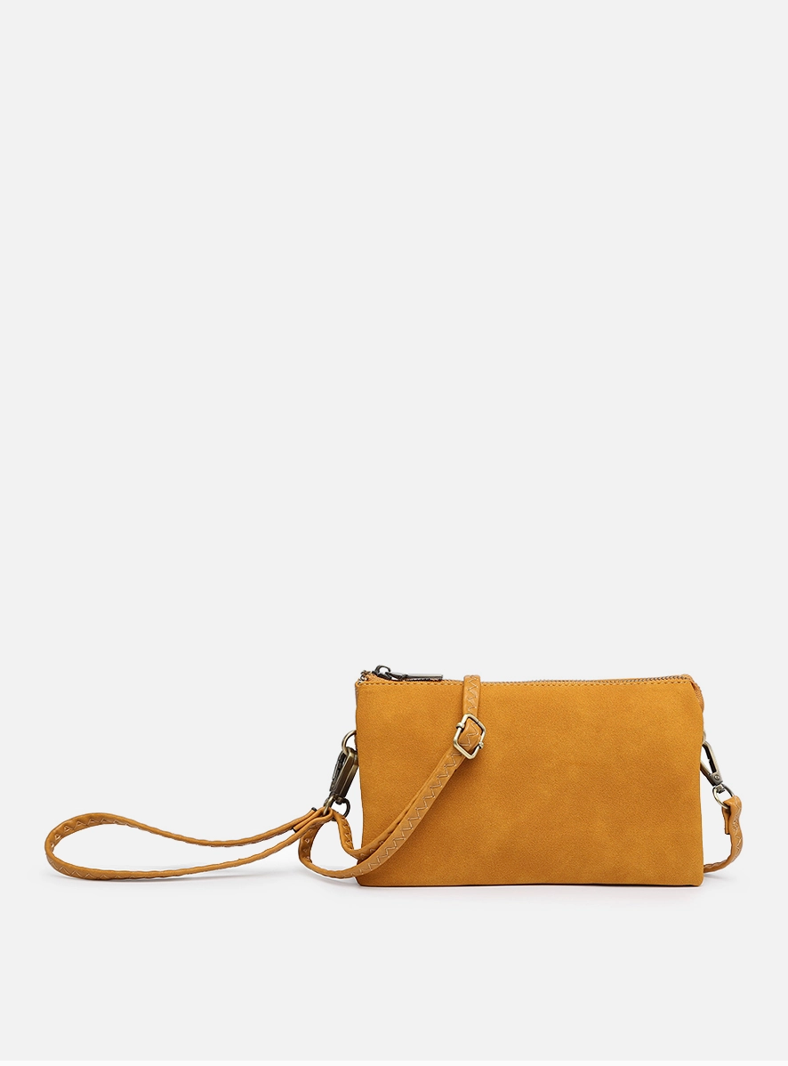 Riley Suede Crossbody/Wristlet