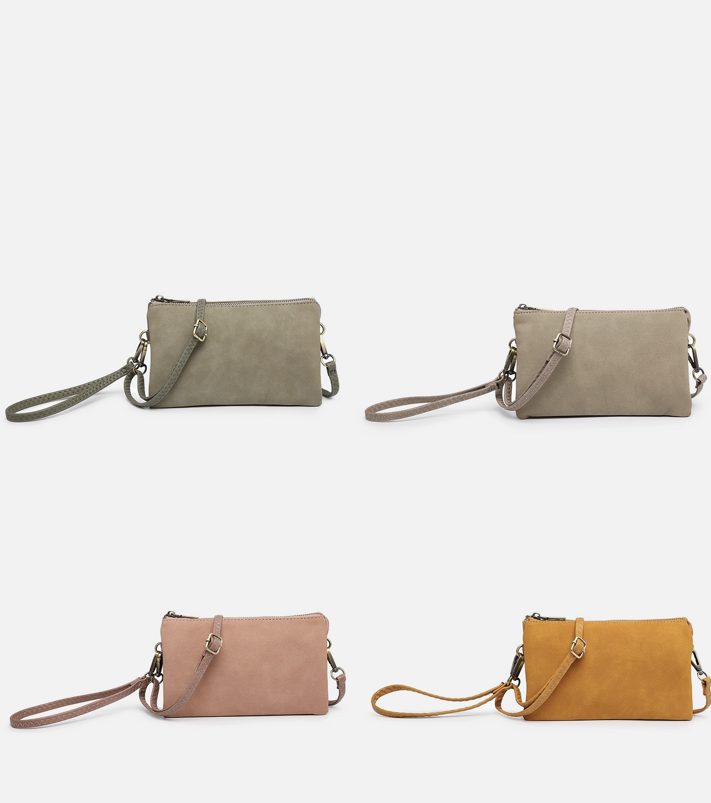 Riley Suede Crossbody/Wristlet