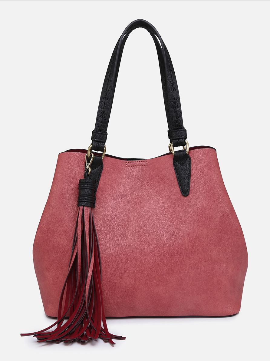 Aliza Large Tassel Monogrammable 2 in 1 Satchel