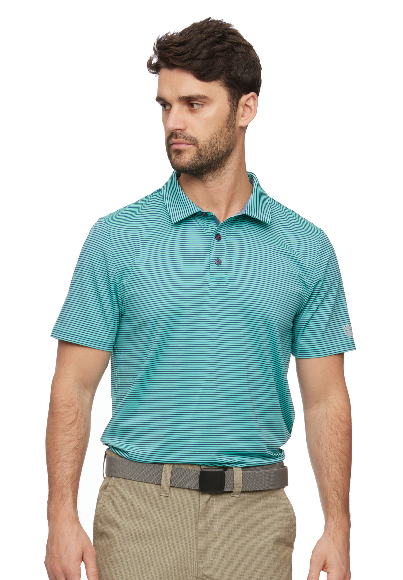 Naples Striped Performance Polo