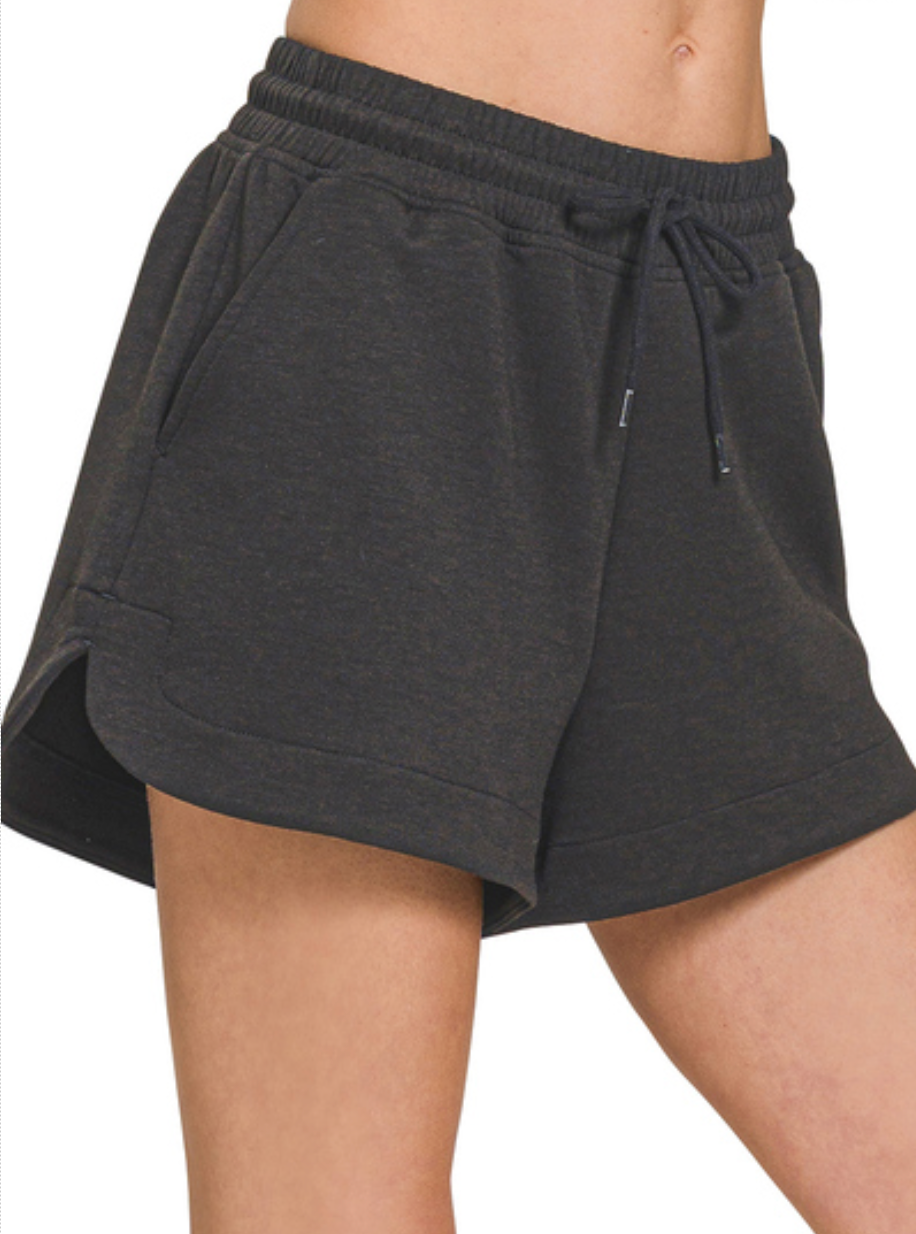 Scuba Elastic Waistband Shorts
