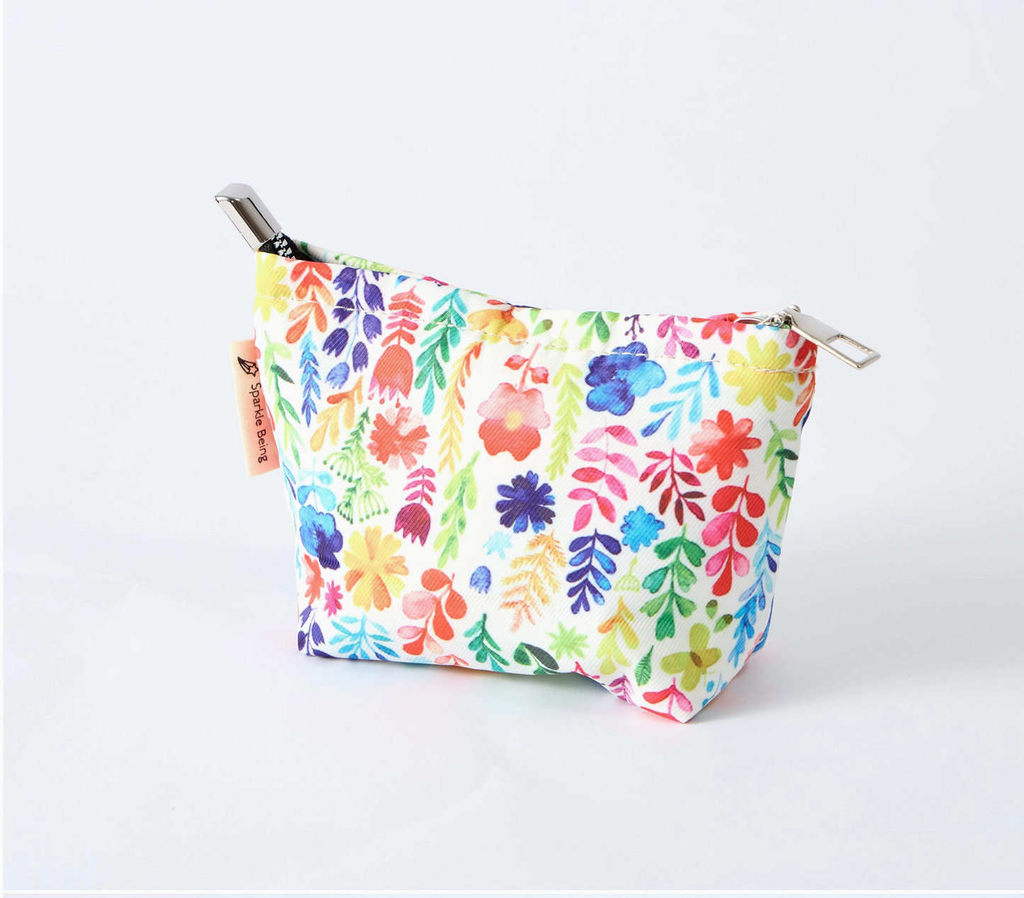 Watercolor Flowers Toiletry Bag - Travel-Friendly Cosmetic Bag