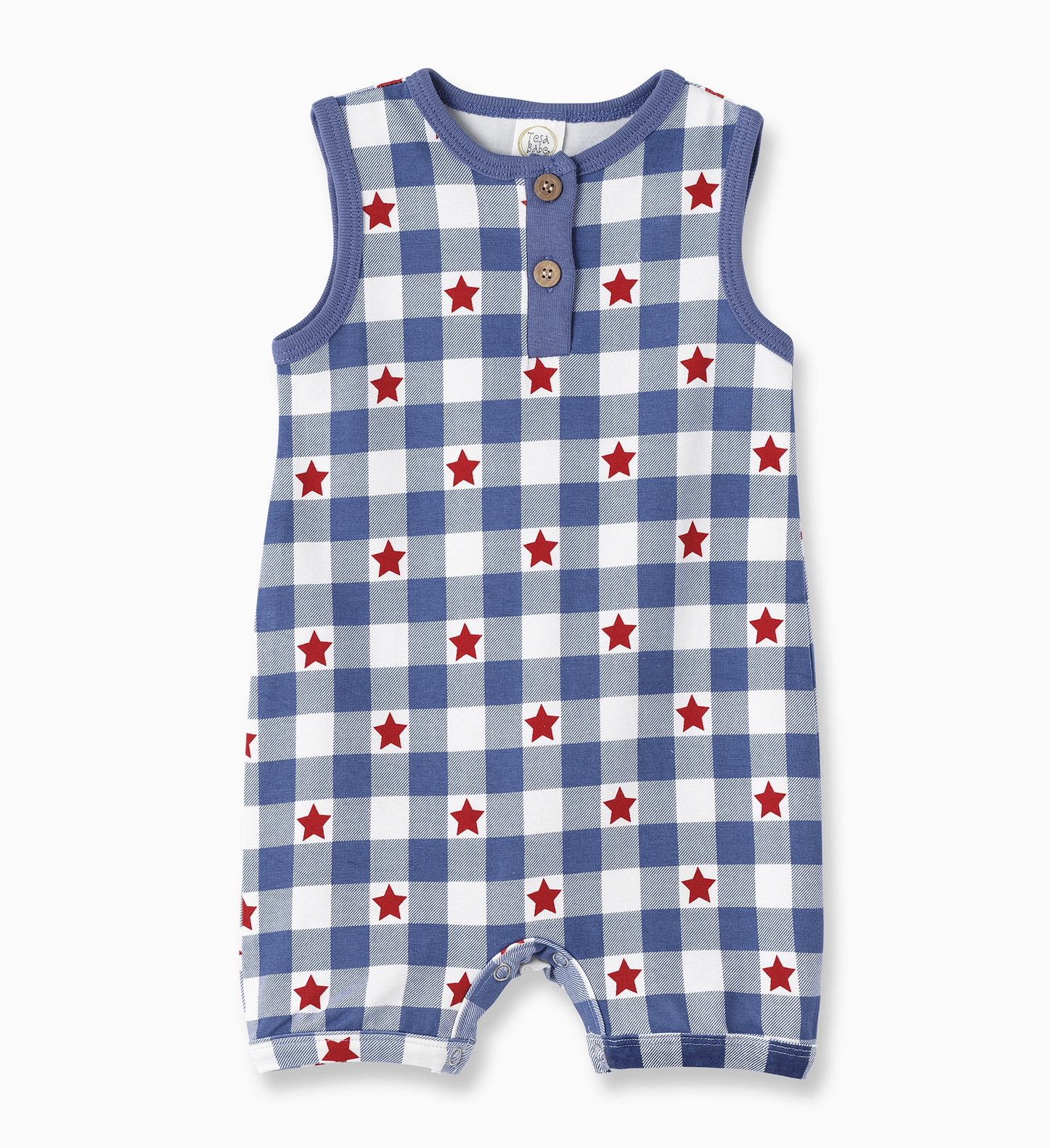 Americana Bamboo Short Baby Romper - 4th of July