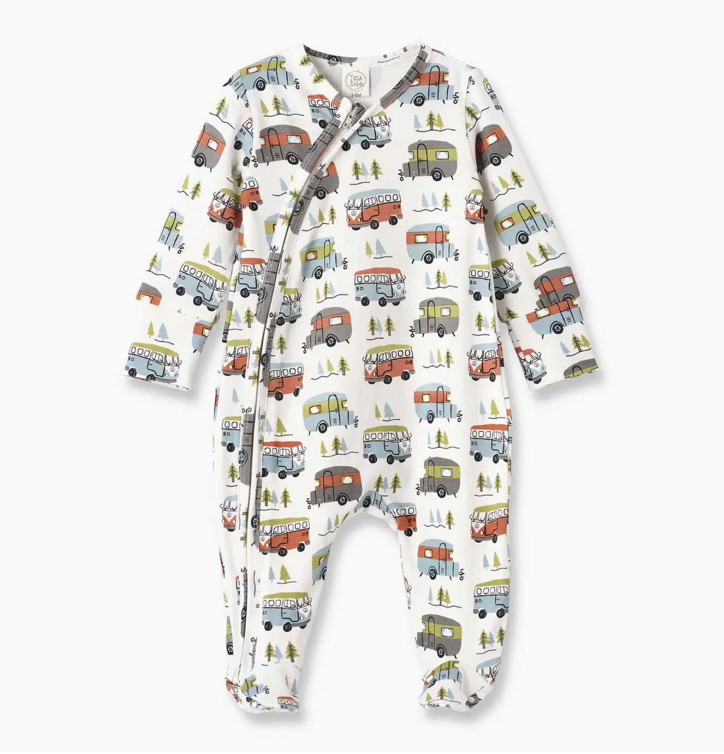 Happy Camper Bamboo Zipper Romper