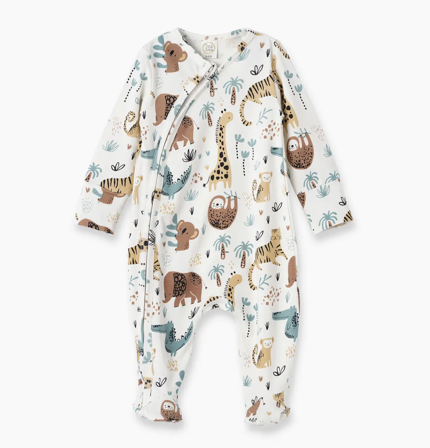 Jungle Jamboree Bamboo Zipper Romper