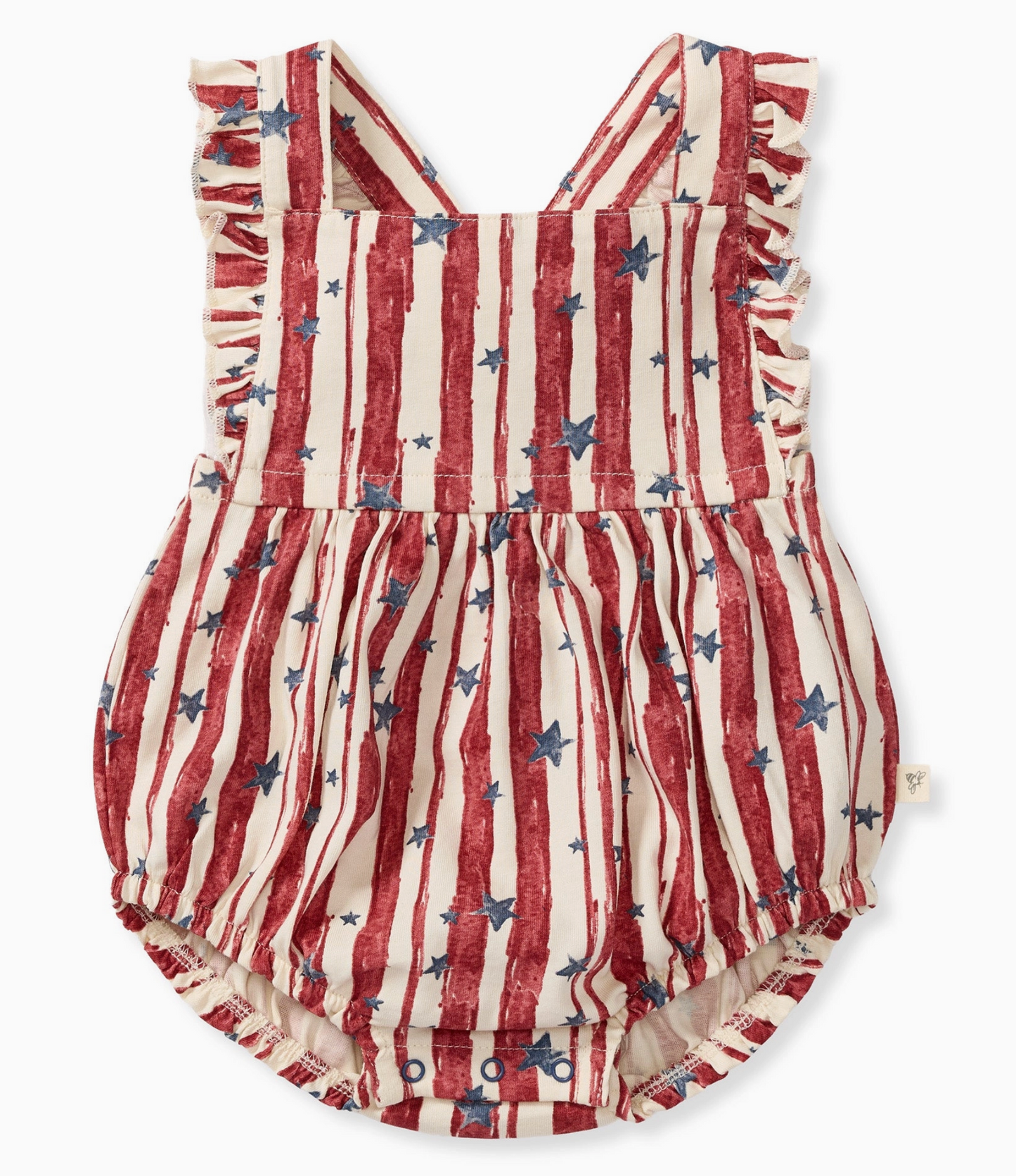 Stars & Stripes Baby Girl Bubble Romper