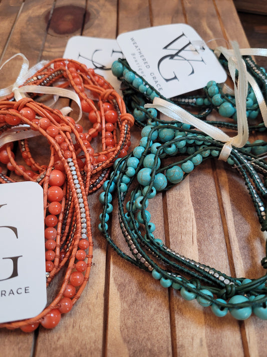 Beach Wrap Bead Bracelet