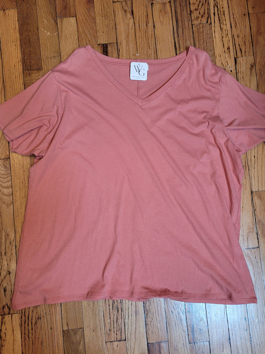 V-Neck Oversized Tee, Plus