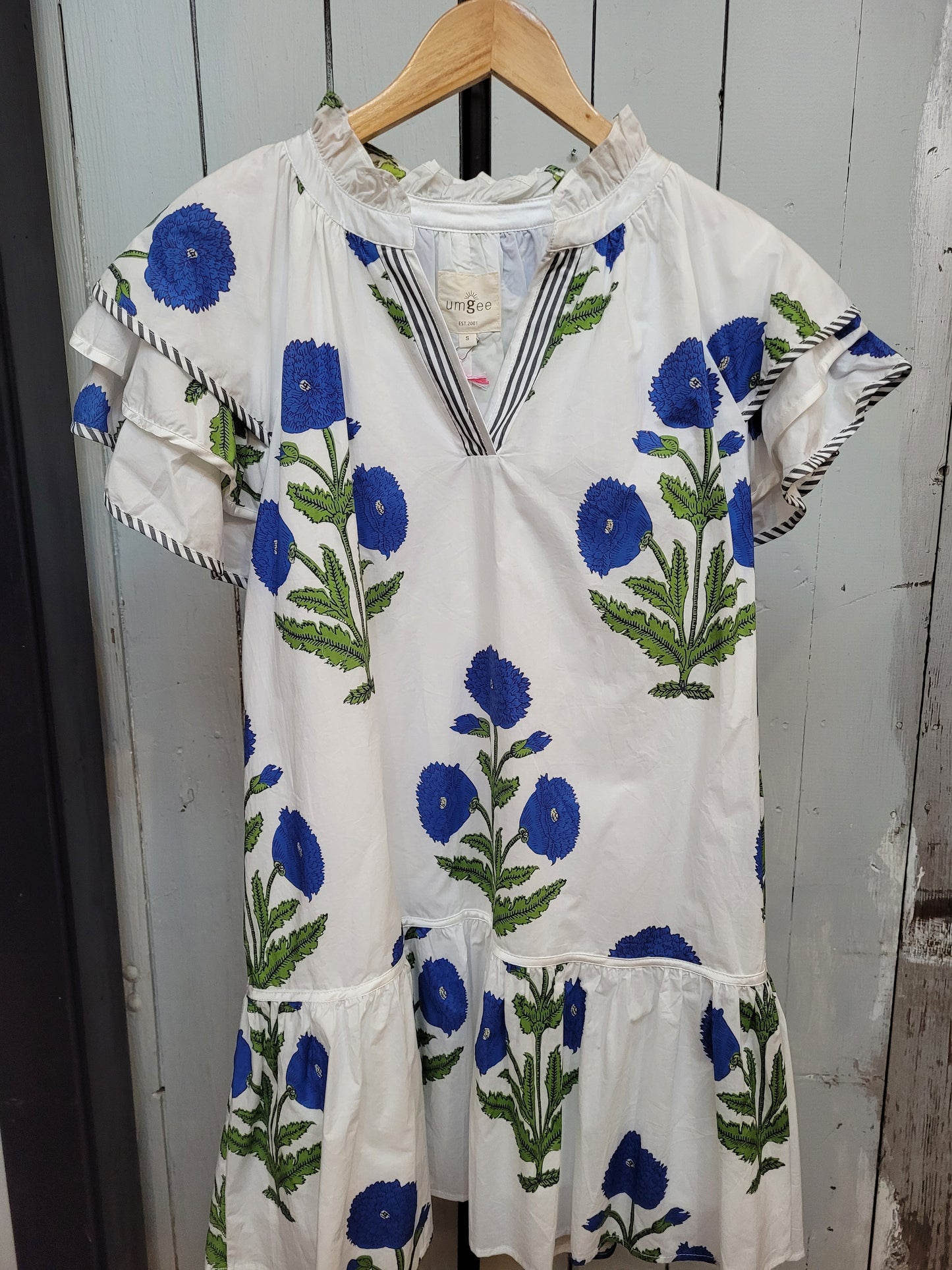 Blue Wildflower Garden Party Dress