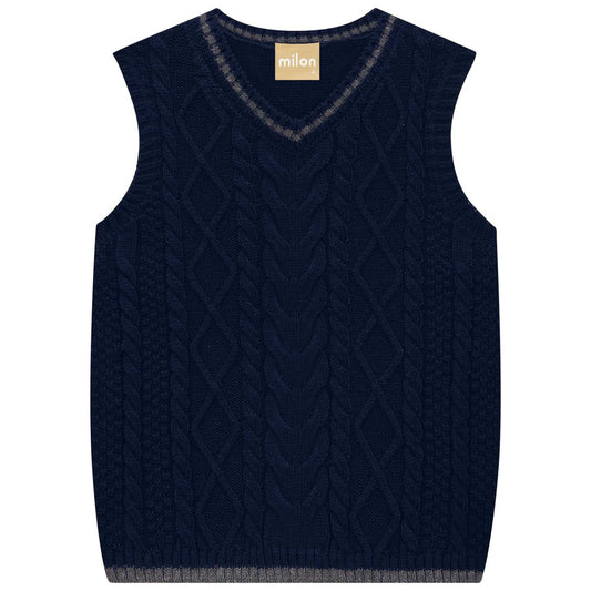 Navy V-Neck Sweater Vest