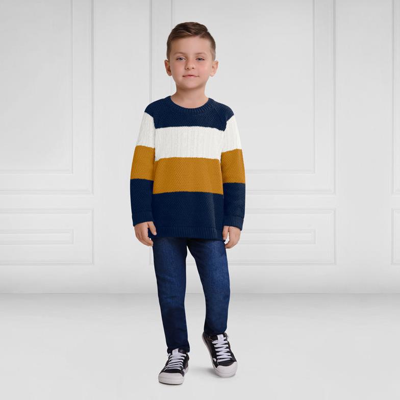 Boys' Color Block Sweater