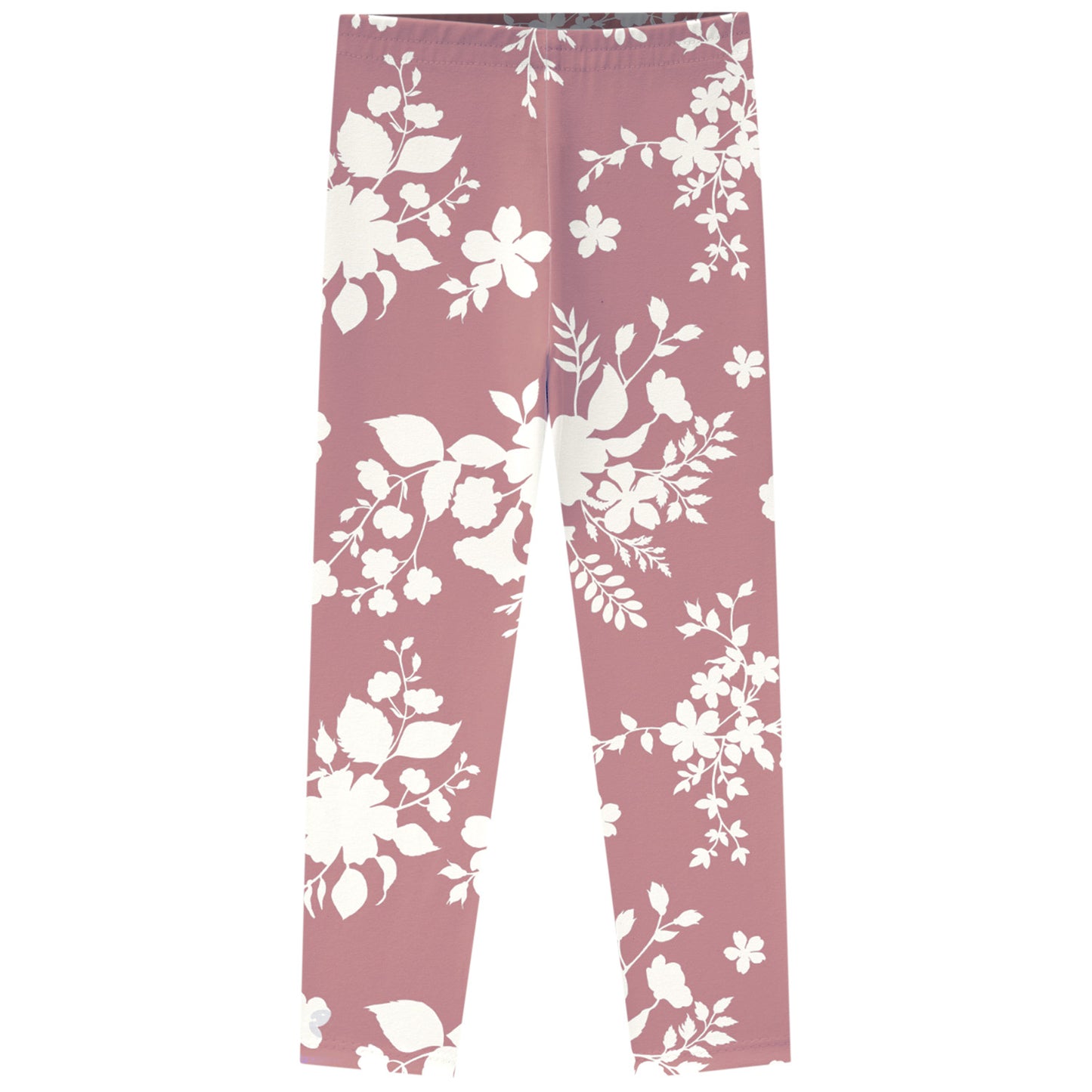 Girls Floral Pink Leggings