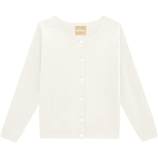 Girls Off White Cardigan