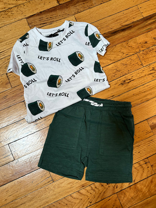 Boy's Let's Roll Shorts and Shirt Set