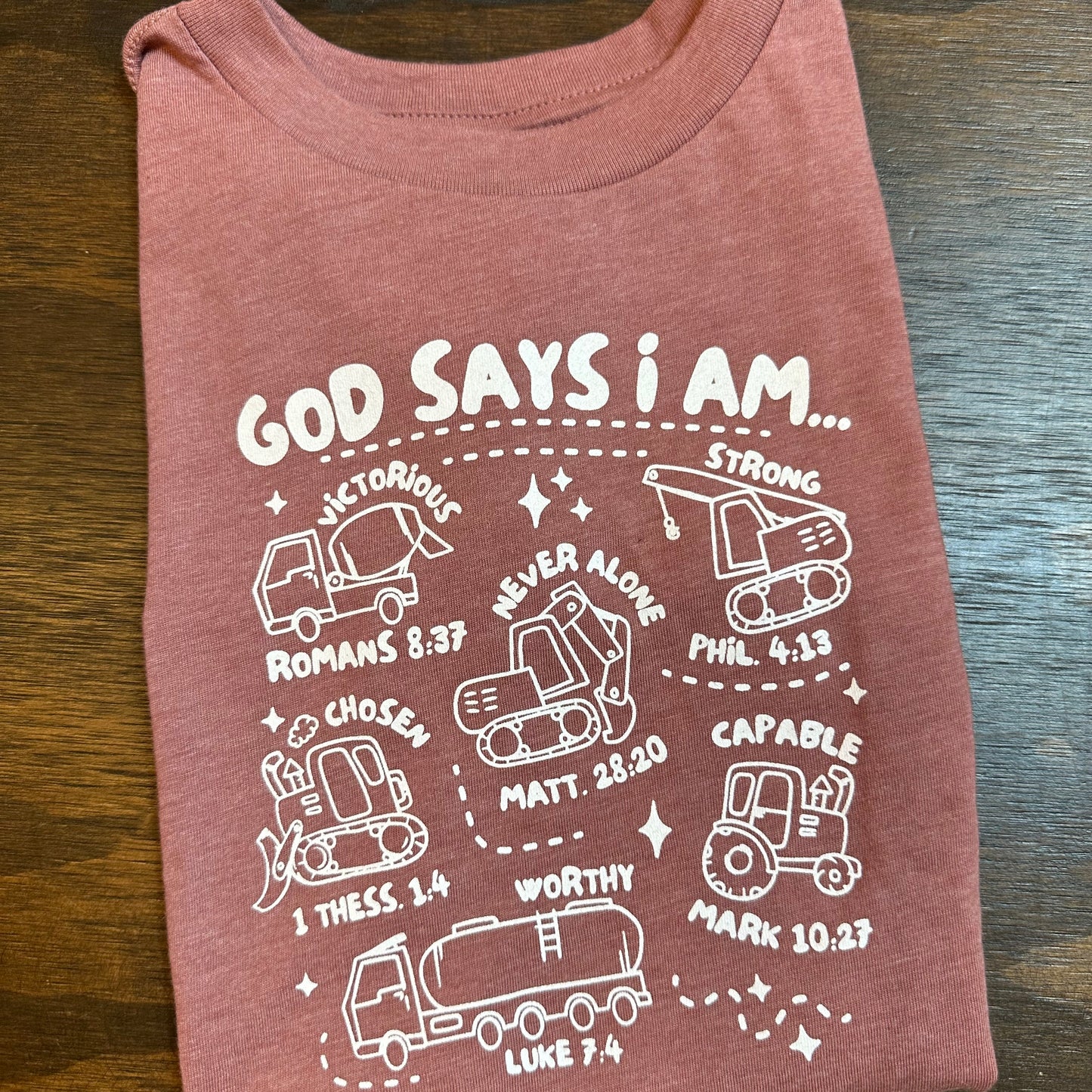 God Says I Am T-Shirt, Mauve