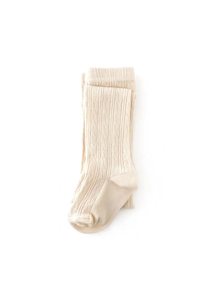 Cable Knit Tights (Vanilla)