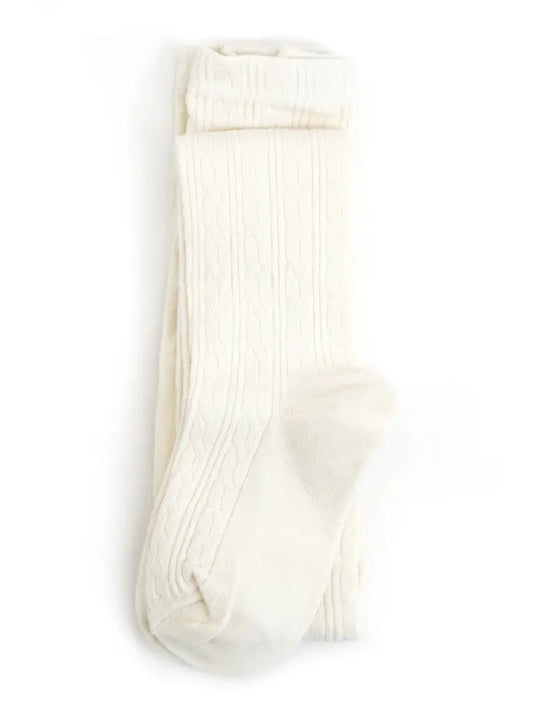 Cable Knit Tights (Ivory)