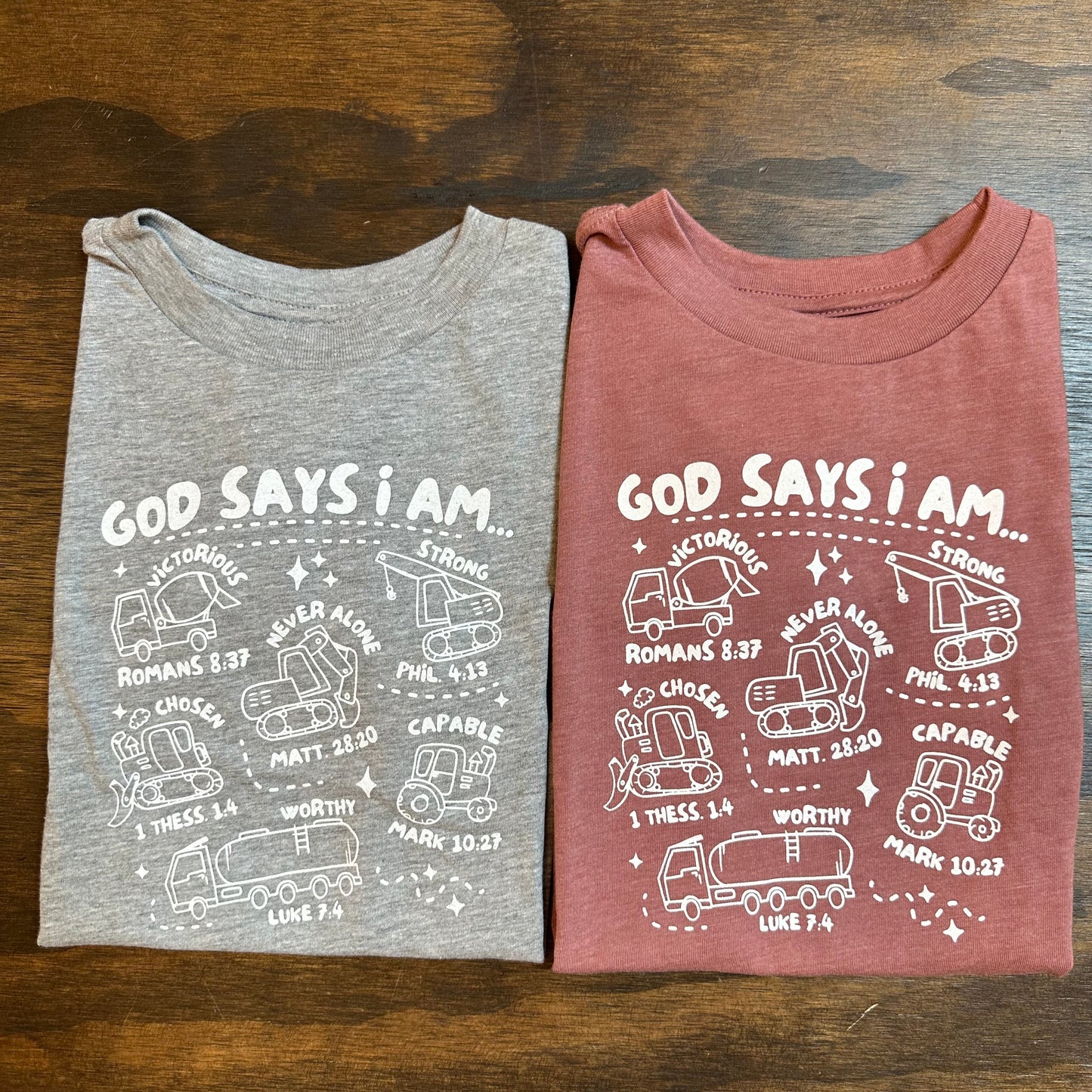 God Says I Am Tshirt-Gray