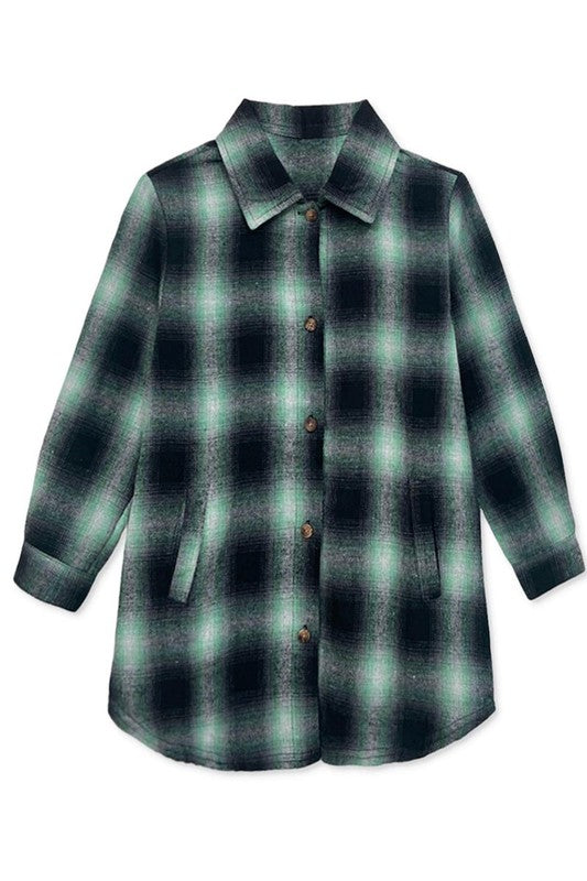 Girls Plaid Flannel Shirt