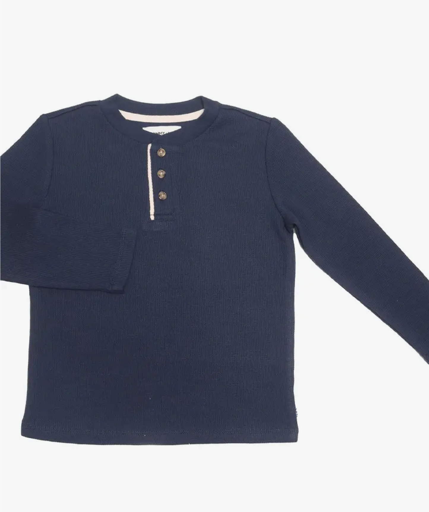 Tommy Waffle Henley (Navy)