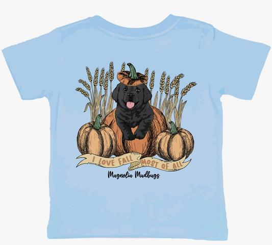 Fall Puppy Love kids tee