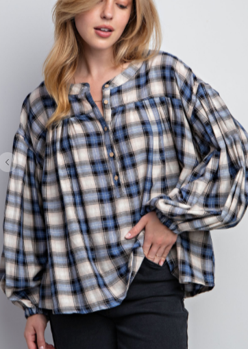 Plaid Swing Top