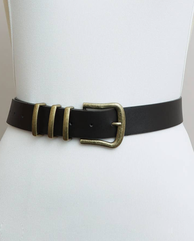 Classic Western Leather Belt-Black