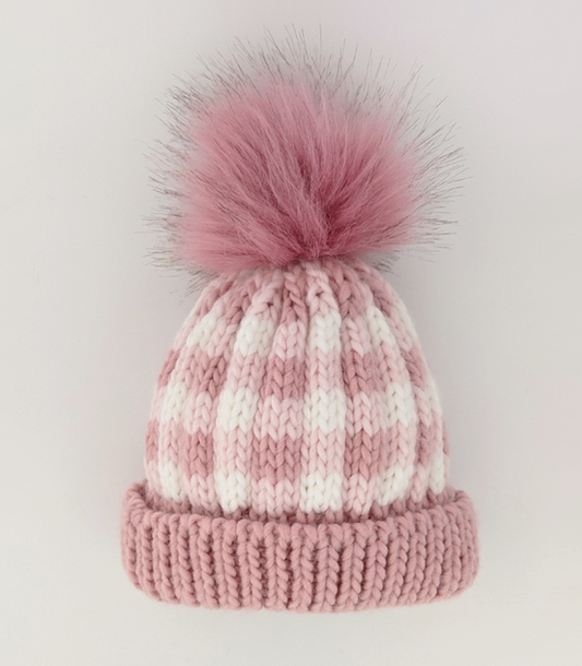 Buffalo Check Beanie, pom