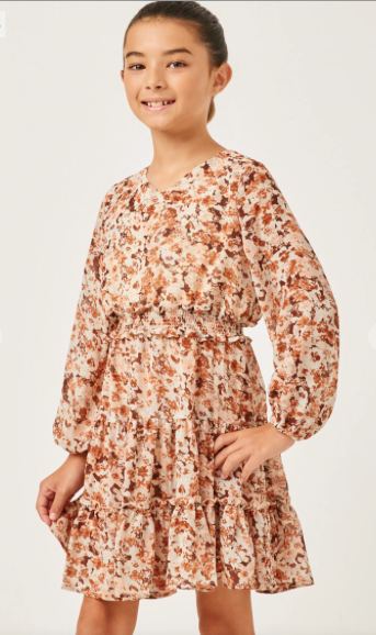 Floral Print Smock Dress