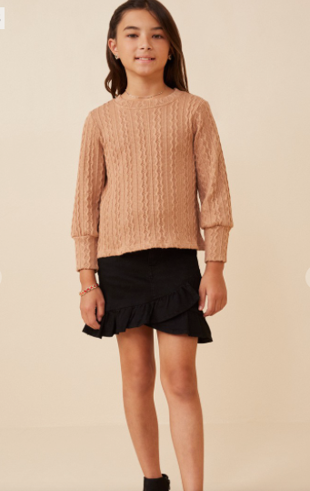 Girls Cable Knit pullover