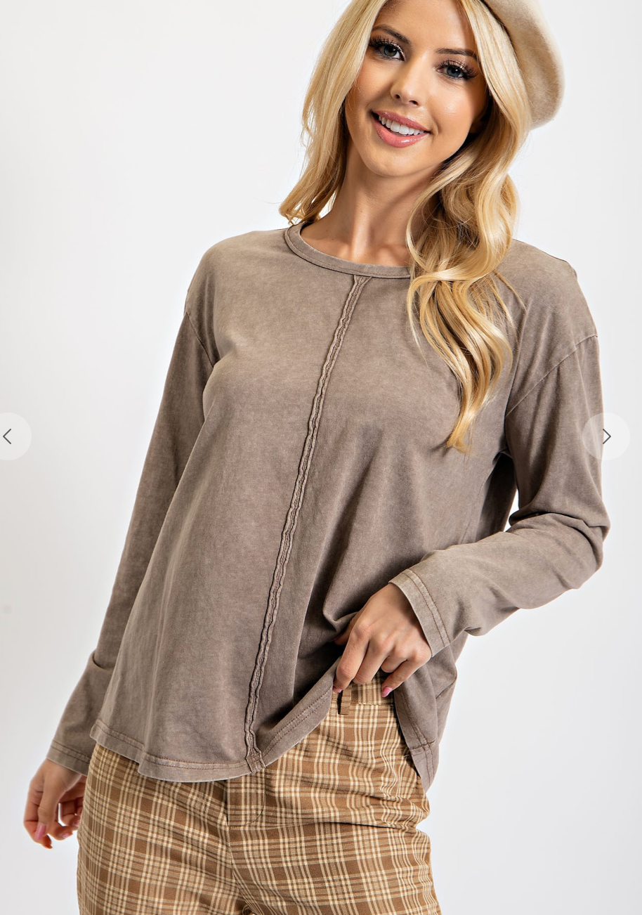 Cotton Jersey Mineral Washed Top