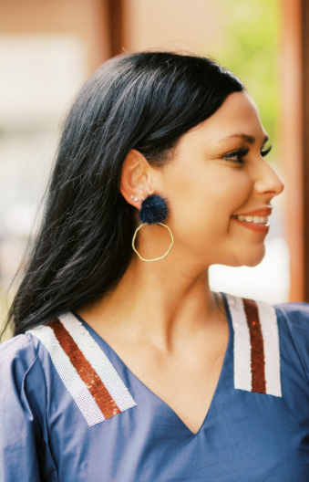 Gameday Puff Hoops, Navy