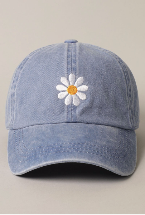 Denim Blue Daisy Hat