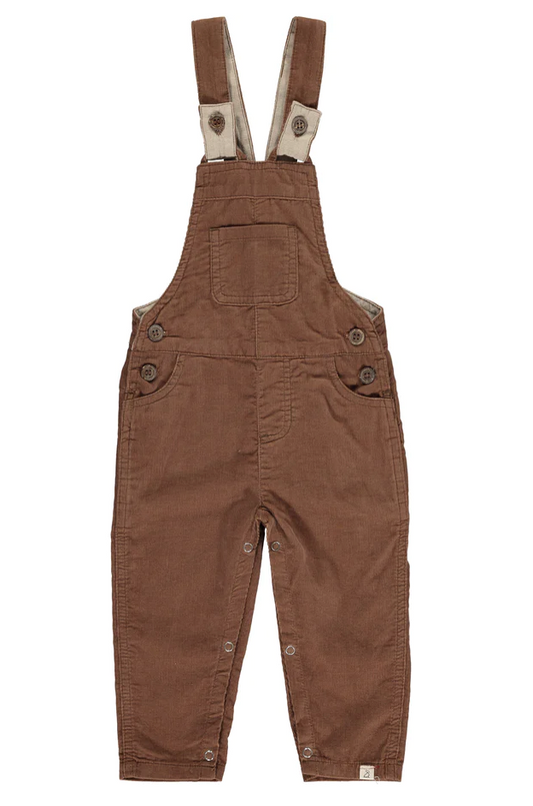 Brown cord overalls