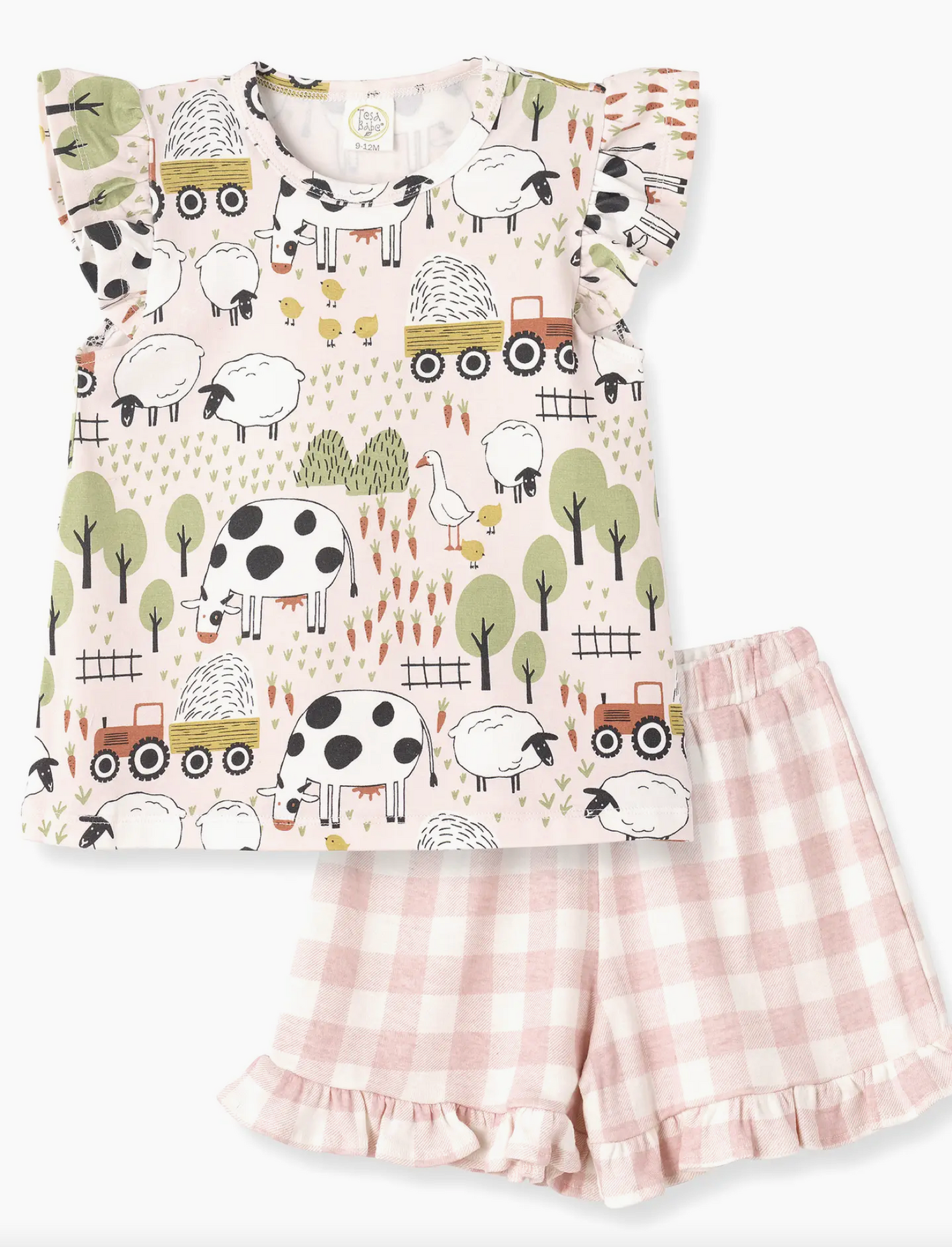 Baby Girl's Farmyard Bamboo Set