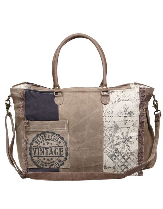 Retro Print Weekender Bag