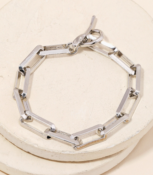 Rectangle Toggle Chain Bracelet